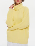 Thick Winter Sweaters Womens Oversized Pullovers Warm Jumper Loose Solid Green Sweaters For Women Turtleneck