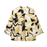 Shirt Casual Suit Spring Jacket Seven-Sleeve Loose Top Broad Leg Trousers Two Sets Of