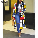 Plaid Print Women Trench Double Breasted Fashion Size S-5XL Coat Turn Down Collar Long Sleeve Extra Long Jacket