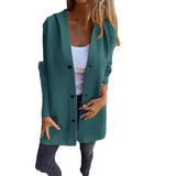 2025 New Hot Fashion Long-Sleeved Solid Coat Women's