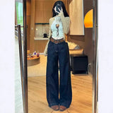 Apricot High-Waist Plus Velvet Thin Straight Jeans Women 2025 Autumn And Winter Loose Commute Wide-Legged