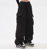 Vintage Baggy Parachute Cargo Pants-Outfit
