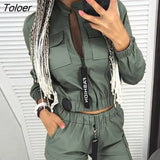 Pieces Sets Women Casual Sport Joggers Long Sleeve Zipper Coat Pants Set 2023 Spring Streetwear Track Suit