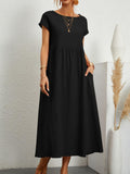 Solid Color Sleeveless Loose Cotton Into Pocket