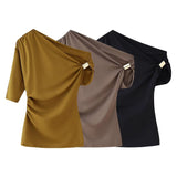New Asymmetric Nylon Top