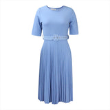 Dress Women's Dress 2025 Summer Short Sleeve High-Waisted Yellow Folded Dress African Large-Size