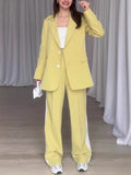 Fashion Striped Print Suit Wide Leg Pants Temperament Suit Female