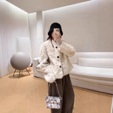 Cloud Stone Fox Thick Warm Bat Sleeve Fur One-Piece Shawl Woman Lazy Smooth And Environmentally Friendly