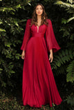 New Women's Wish Sexy Deep V Long-Sleeved Dress