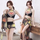 Set Women 3 Pieces Stylish BF Design Bright Color Elegant Young Style College Summer Beachwear Swimwear Hot Sale