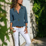 Autumn And Winter New Women's Shirt Collar Long-Sleeved Shirt Women's