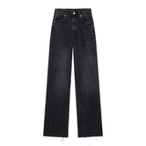 2025 New Women's Retro Casual High-Waist Wide-Legged Jeans