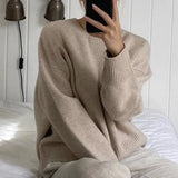 Winter Oversized Sweater Women 2020 Elegant Knitted Basic Pullovers O Neck Loose Soft Female Cashmere