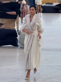 Temperament Famous Autumn And Winter Fashion Long-Terms Of The Big Lady, The Fur Wool Coat Coat Coat
