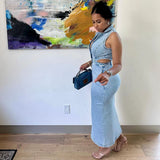 Women's Dress Women's Fashion Sexy Sleeveless Roll-Open