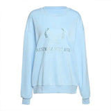Indie Kid Oversized Sweatshirts Outfit Top Embroidery Aesthetics Clothes Crewneck Preppy Style Long-Sleeve