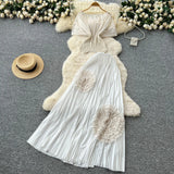 Folded Two Sets Of Women's Waist Repair Short Sleeve Pressure Folded Blouse Flowers High Waist 100 Folds