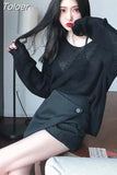 Woman Sweaters Sexy V-neck Knit Oversized Top Fashion Y2K Sweater See Through Thin Jumper Korean Elegant Women's