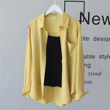 And Autumn Thin Shirt Outside The Women's Leisure Relaxed Long-Sleeved Chiffon Sunscreen Jacket 2025