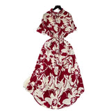 Short-Sleeved Dress Women Autumn Polo Tie Straps To The Waist Design Small Chic Temperament Long