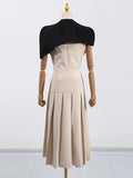 Temperament Dress Women 2025 Spring And Summer New Bump Color Splicing High-End Shawl Skirt