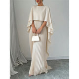 Shein Muslim Bat Sleeves Folding Irregularly Elegant Long