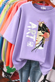 100% Cotton Plus Size L-6XL T Shirt Print Tshirt Short Sleeve Women's Top Chinese Style Summer Couple O Neck T