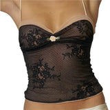 Camisole y2k Women Aesthetic Floral Lace Patchwork Spaghetti Strap Sleeveless Crop Top Low Cut Tee Vest
