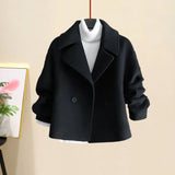 Autumn Winter Wool Suit Jacket Jacket Long Sleeve Knitted Sweater Casual Trousers Three Piece Set Elegant Women's Pant