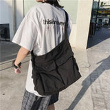 Women's School Messenger Bags For Women Shoulder Ladies Designer Handbag Solid Large Capacity Casual Canvas Shoulder Female